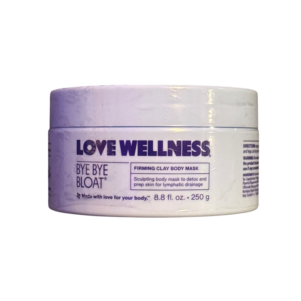 NEW Love Wellness Bye Bye Bloat Firming Clay Body Mask 8.8 oz Sealed